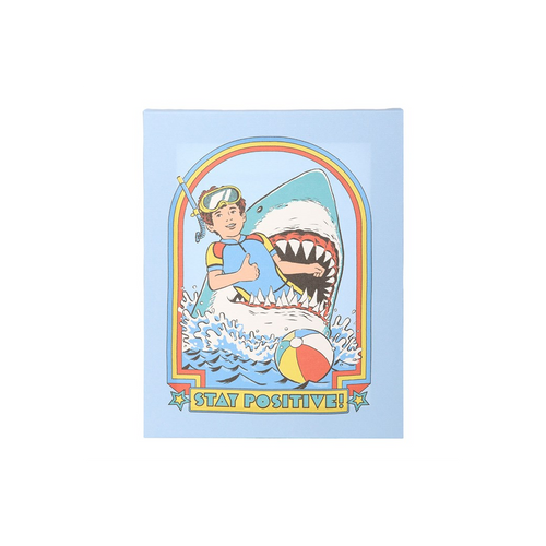 19x25cm Stay Positive Canvas Plaque by Steven Rhodes