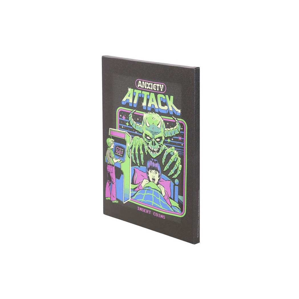 19x25cm Anxiety Attack Canvas Plaque by Steven Rhodes