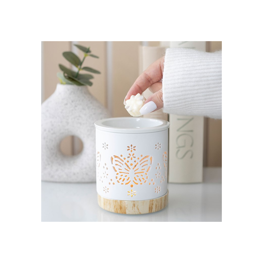 Matte Ceramic Butterfly Oil Burner