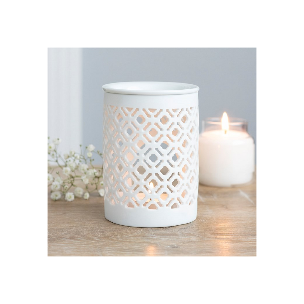 Matte Lattice Cut Oil Burner