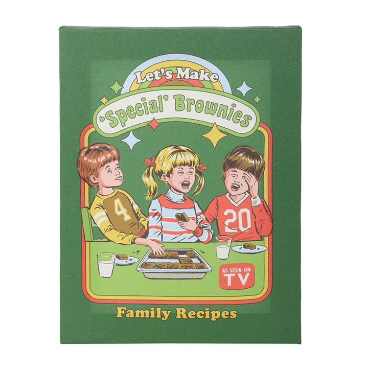 19x25cm Let's Make Brownies Canvas Plaque by Steven Rhodes
